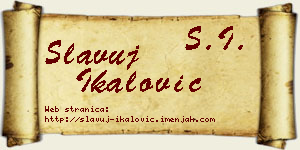Slavuj Ikalović vizit kartica